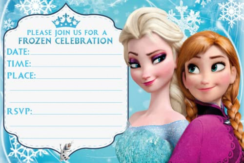 Invitación De Cumpleaños Tarjetas De Invitación De Frozen