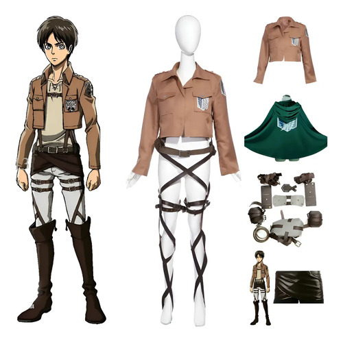 Disfraz De Cosplay De Attack On Titan Uniforme Eren Mikasa