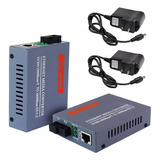 Convertidores Fibra Óptica Medios 1000mb Ethernet 1 Par