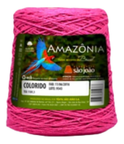 Barbante 6 Amazonia 400 Metros Fio Macio Lindas Cores Cor Rosa Neon