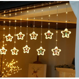 Serie Luces Led Estrellas Navideñas 3m 10tiras 100focos 2pz