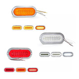 Plafon Ovalado 14 Led Aro Gel Calavera Lateral 12-24 Volts