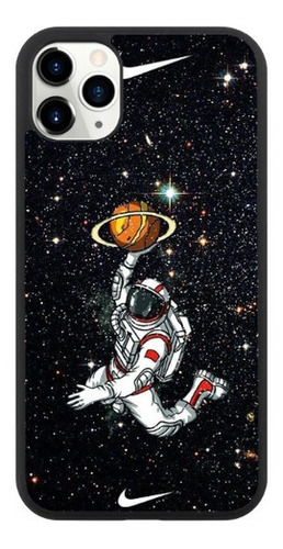 Funda Protector Para iPhone Jordan Astronauta Basquetbol