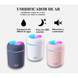 Purificador De Ar Umidificador Ambiente Difusor Usb Led Cor Preto 110v/220v