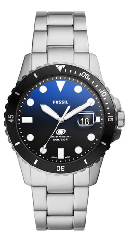 Relógio Fossil Masculino Blue Prata - Fs6038/1kn