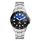 Relógio Fossil Masculino Blue Prata - Fs6038/1kn