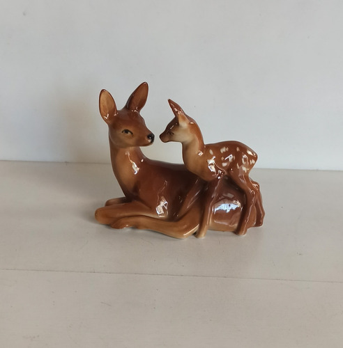 Figura Porcelana Ciervos Bambi, Foreign ´70s