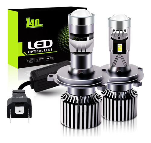Kit Faros Led H4 Lupa Mini Proyector Canbus 180w 32000lm
