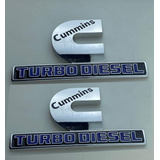Paquete De 2 Emblemas Cummins Turbo Diesel, Insignias Con...