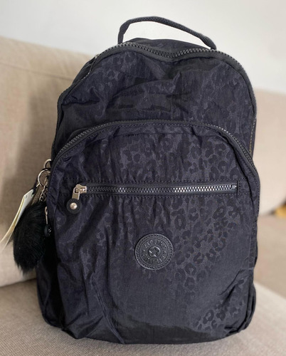 Mochila Kipling Seoul Xl Black Animal Print