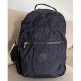 Mochila Kipling Seoul Xl Black Animal Print