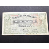 Billete Revolucion 50 Centavos Chihuahua 1914 Semiusado
