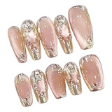 10 Piezas De Uñas Postizas Artificiales Para Manicura, L