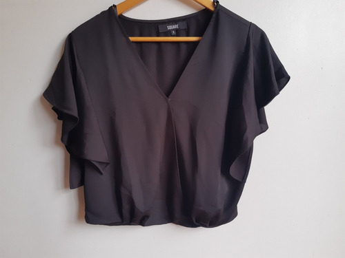 Blusa Square Negra S Impecable Mujer