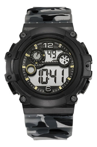 Reloj Deportivo Con Alarma Luz Y Cronometro Malla Camuflada