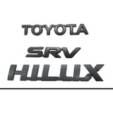 Logo Insignia Toyota Srv Hilux X 3 Gris Vison