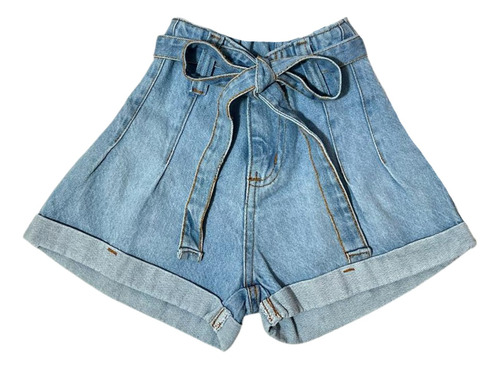 Short Infantil Com Cinto Menina Estilo Moda Mini Diva Luxo