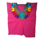 Blusa Mujer Artesanía Mexicana, Bordado Zinacantan Chiapas 