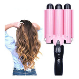 Modvica 3 Jumbo Barrel Curling Iron Wand 32mm Hair Waver Tem Color Rosa