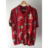 Camisa Hawaiana Americana Hombre Usa Retro Vintage Playa