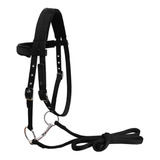 Cincha De Nylon Suave Headstall Brida Horse Rein Negro M