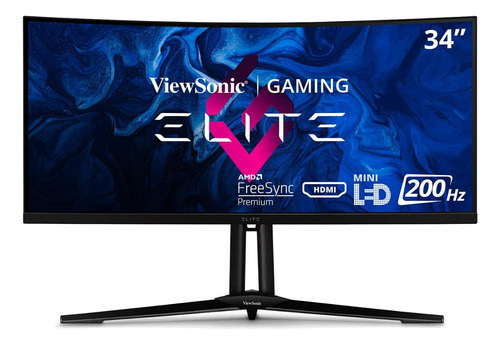 Viewsonic Elite Xg341c-2k Mini Led Monitor Curvo Gamer 34''