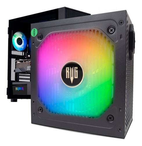 Fonte Atx 650w 80 Plus Bronze Pfc Ativo Com Led Rgb Revenger