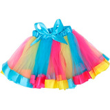 Tutu 30cm Para Niñas Multicolor 