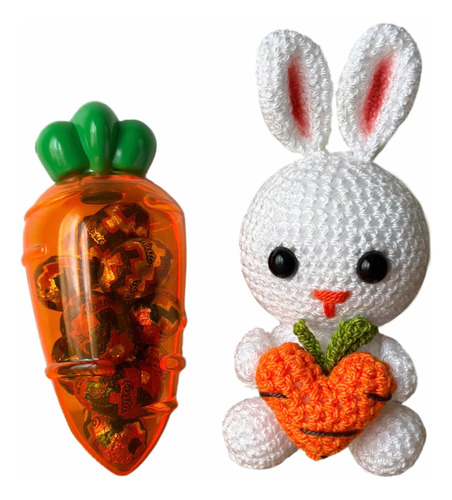 Conejo Pascua Corazón + Zanahoria Caja + Huevos Chocolate
