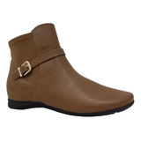 Bota De Cano Curto Comfortflex Whisky Feminino 24-91304