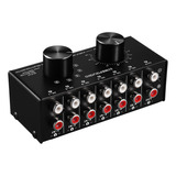 Audio Switcher Jacks Splitter Caja Selectora Rca De 6 Entrad