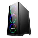 Gabinete Game Pro P1 Atx, Mid-tower, 3x Fan Rgb Panel Vidrio