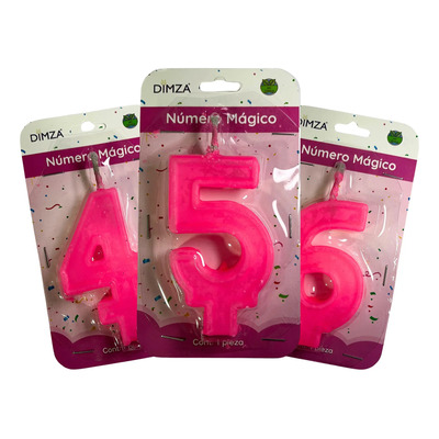 100 Velas De Numero Para Pastel Color Rosa A Super Mayoreo!! | Meses sin interés