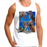 Camiseta Regata Jurassic World Dinossauro Park