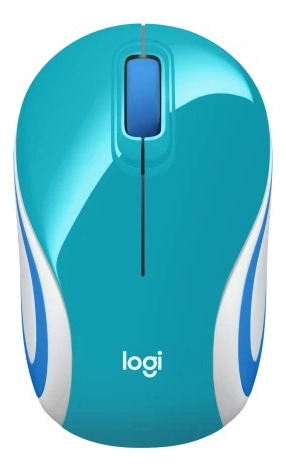 Mouse Inalambrico Portatil Logitech M187 Celeste Refresh Color Celeste