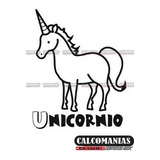 Vinilo Decorativo Infantil Unicornio  