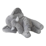 Almofada Travesseiro Elefante Bebê Pelúcia Cinza 80cm Cor Cinza Inteiro