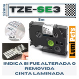 Tze-se3 De Seguridad Para Rotuladora Brother Pt, 12mm X 8m