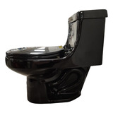 Wc One Piece Negro Ava Alargado Eco 4.8 L Asiento Cato Cdmx