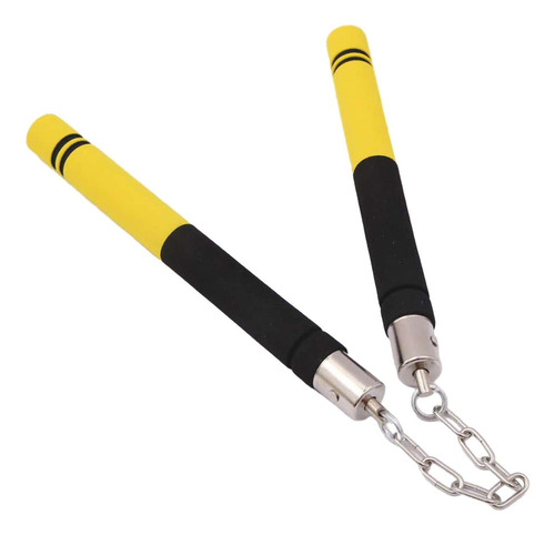 Nunchakus De Espuma For Niños Y Adultos, Amarillo Negro