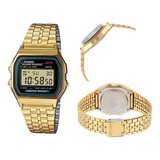 Reloj Casio Vintage Retro Clásico Dorado Digital Alarma Luz