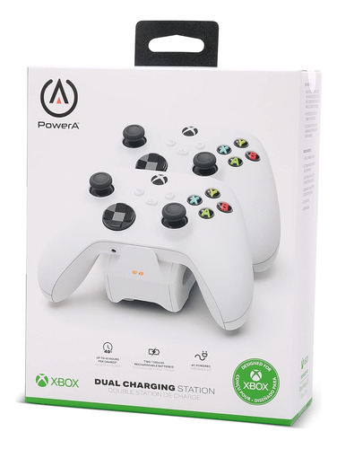 Carga Y Juega Xbox One, Serie Xs, Estacion Y 2 Pilas Blanco 