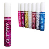 12 Sombras Pegamento Hojuelas Glitter Colores Ojos Y Cuerpo