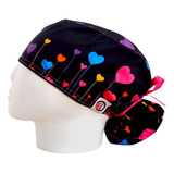 Gorro Quirúrgico Globos Corazones Antifluido + Lanyard 