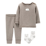 Carter's Set 3 Piezas Remera, Medias Y Pantalón Elefante