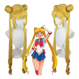 Ebingoo-sailor Moon Cola De Caballo Peluca Sintética Cosplay