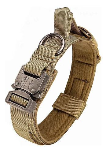 Militar Táctico Collar De Perro Con Hebilla De Metal Asa 