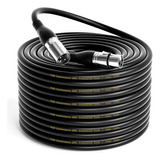 Cable Xlr Ebxya Negro 30 M, Macho A Hembra, 3 Pines