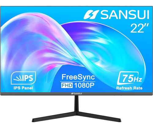 Monitor Sansui 22 Pulgadas Ips 75 Hz Fhd 1080p Hdmi Vga Puer