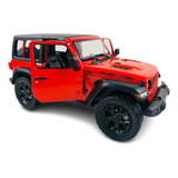 Miniatura Metal Jeep Wrangler Vermelho 2018 Kt5412db